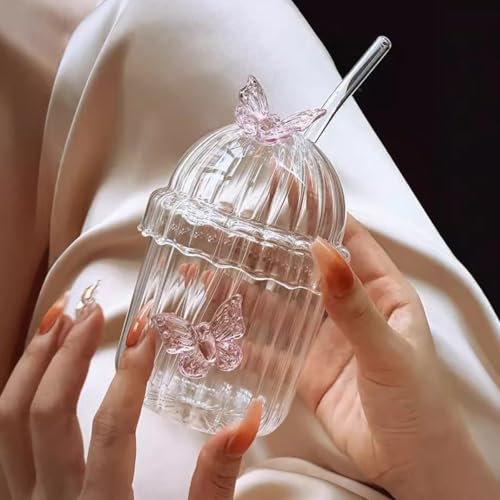 Gobelet en verre avec paille pour café glacé et thé chaud au bureau - 5