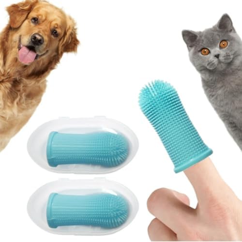 Escova de Dentes para Pet 360º de Dedos – Limpeza Suave e Complet...
