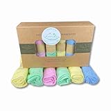 Lave Me 1 Box of 6 Towels. Reusable Towels for Drying After Using The Toilet Bidet. 10x10 Inch Washcloths. Also Usefull for Drying Your Hands and Face. Travel Towels.
