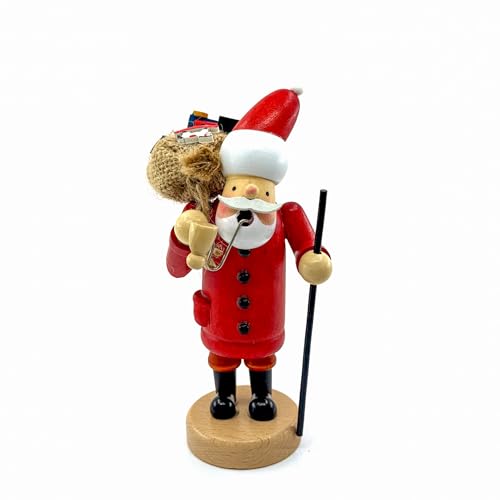 Kaladia Räuchermännchen Weihnachtsmann aus Holz – handbemalte...