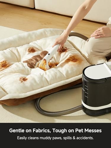 Image of uwant Portable Carpet Cleaner 18Kpa Powerful Suction Carpet Cleaner Machine for Pets, Cars, Furniture with Cleaning Tools& Solution Low Noise Technology Upholstery Cleaner for Home, Rugs, Spot