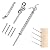 Muzata 10 Pairs Stainless Steel Cable Railing Kit Systems Fit 1/8"Wire Rope,Angle 180° Adjustable Swage Toggle Turnbuckle & End,T316 Marine Grade,CK07,Set Up 10 Runs,Series CA1 CD1 CS1