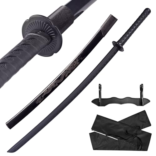 ANATAK Japanese Katana Sword - Polypropylene Black Blade with Saya,