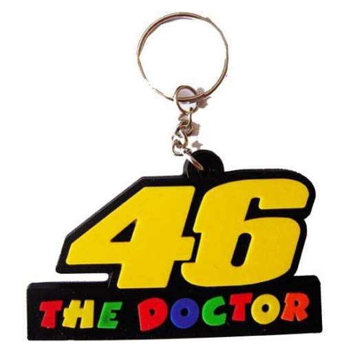 Hirondelle Bleue® Porte Clé en Silicone Moto Motard générique compatible avec '46 The Doctor' Valentino Rossi Moto Suzuki Yamaha Honda KTM Derbi Aprilia BMW,expédié depuis la France Cover