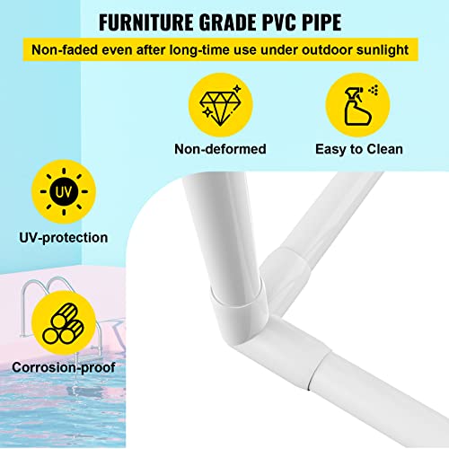 Miniatura 4 de Vevor Toallero Independiente De 5 Barras Toallero De Baño Blanco Toallero De Pvc Carga De 25 Kg Organizador De Servilletas Fácil De Montar Colgador De Toallas Para Piscina Baño Spa Exterior Interior