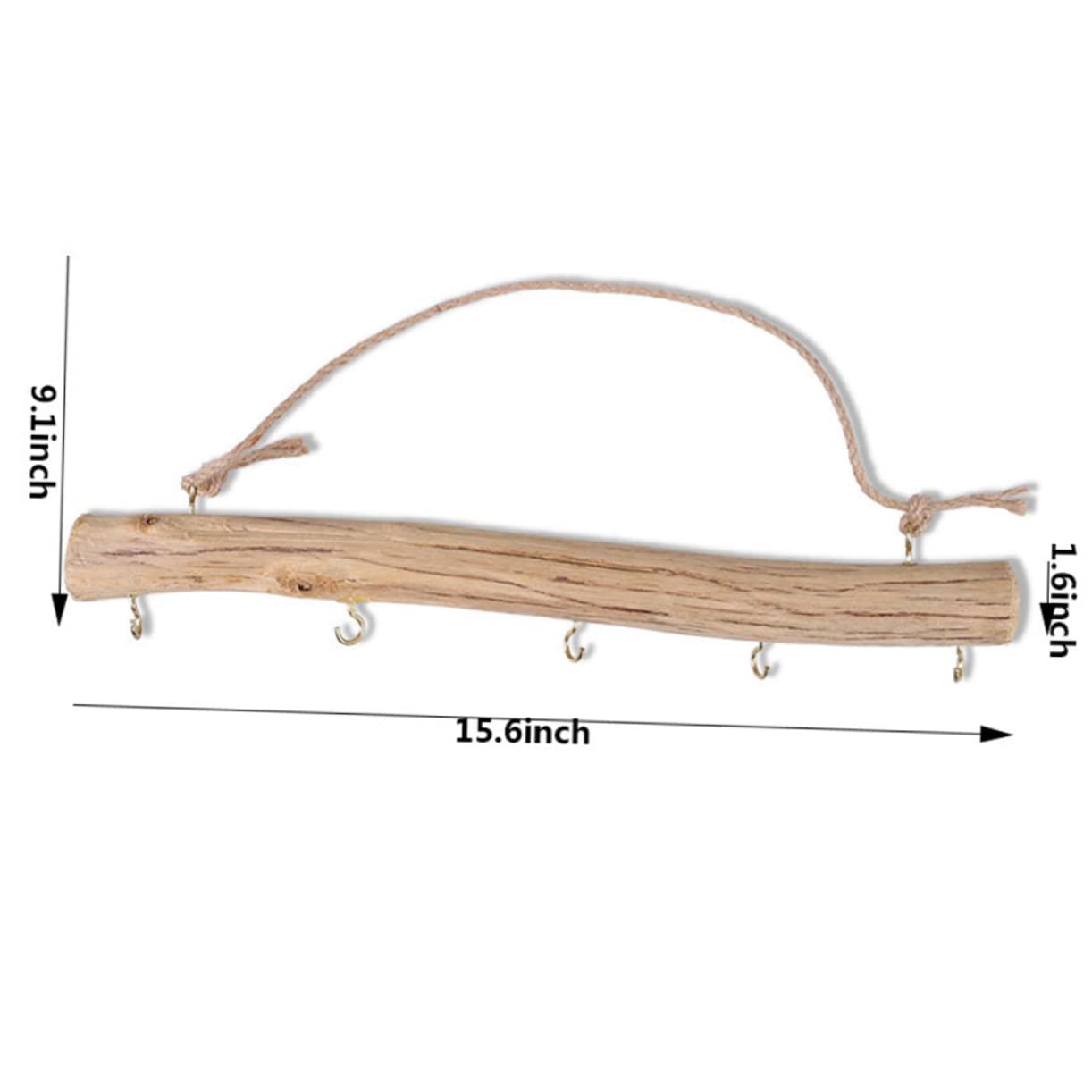 Levemolo Hanging Wall Shelves Jewelry Organizer Rustic Key Hooks Storage Rack for Minimalist Decor Easy to Mount for Bedroom Bathroom and Entryway for Mother Birthday