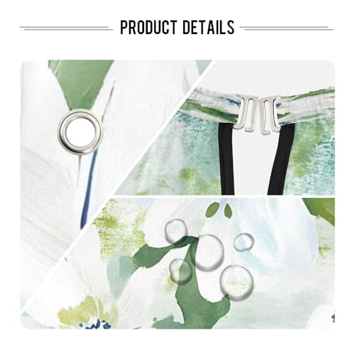 Capa impermeable profesional para corte de cabello con patrón floral blanco, cierre ajustable de broche para salón y barbería miniatura 4
