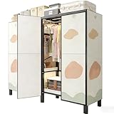 ZYYLIVR Stoffschrank Tragbarer Kleiderschrank,Faltbarer Kleiderschrank Mit Magnetischer...
