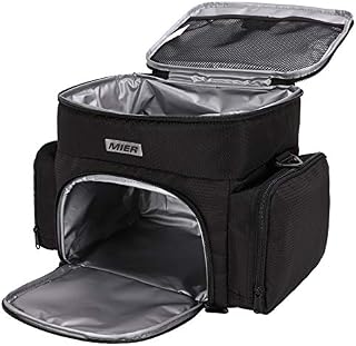 MIER 2 Compartment Lunch Bag Insulated Cooler Bag Meal Prep Bag for Men