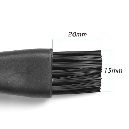 Lantee 10 Pcs Black Plastic Round Handle Lab Cleaning Anti Static Esd Brush Set For Mobile Phone Keyboard Tablet Pcb Bga Repair Soldering #TOP3