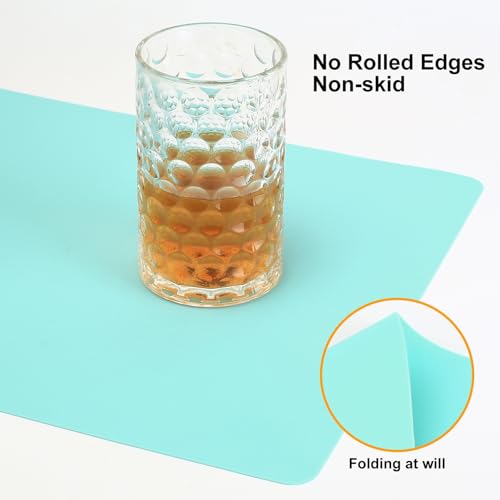 Bastelunterlage Kinder 40x30cm, 2 STK Malunterlage für Kinder, Silikonmatte Bastelmatte, Rutschfestes Silikon Unterlage Tischmatte für Basteln Resin Kinder Malen, Tischset, Platzset, Platzdeckchen