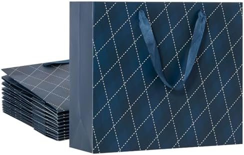 50-Packs Gift Bag With Handles Bulk Kraft Deep Green Paper Bags Multiple Uses 8 3 X3 X6 Inch Small Size - View #5