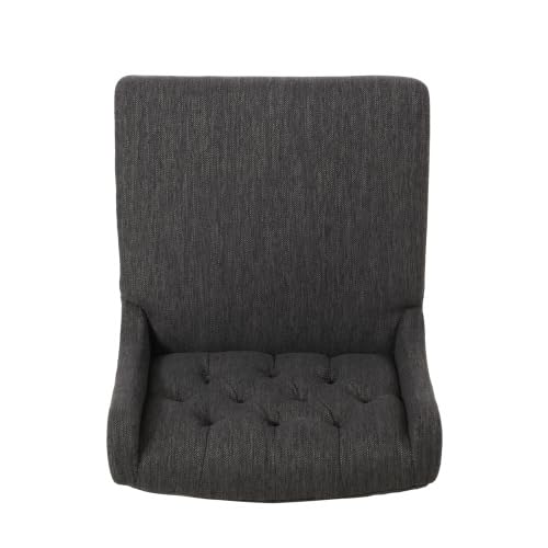 Merax 30.5" Upholstered Bar Stools Set of 2 with Back & Wood Metal Leg, Modern Minimalist Counter Height Stools with High Density Fabric Seat, Armless Kitchen Island Stool (Charcoal Gray) by Merax - Used condition - Image 5