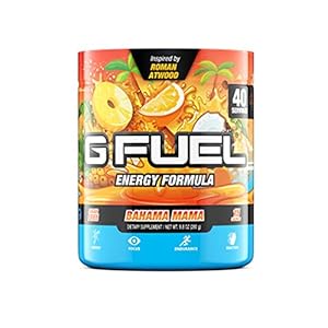 G Fuel Roman Atwood Energy Powder, Sugar Free, Clean Caffeine Focus Supplement, Water Mix, Orange, Coconut & Pineapple Flavor, Focus Amino, Vitamin + Antioxidants Blend – 9.8 oz (40 Servings)