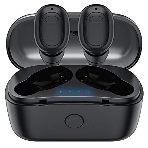 FALWEDI True Wireless Earbuds, 6H Continuous 40H Cyclic Playtime Stereo Bass 5.0 Bluetooth Earbuds with Mic, Wireless Earbuds for iPhone and Android, Truly Wireless Earbuds with Charging Case