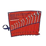 Una unidad ALYCO 191185 191185-Juego 12 Llaves de Estrella acodadas CR-V Satinado Mate UNE 16522 DIN 838 en Bolsa de Nylon