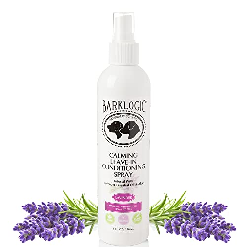 Barklogic Leave In Conditioning Hair Detangling Spray Conditioner, 8Oz, Lavender - Dog & Puppy Detangler And Dematting Spray #TOP1