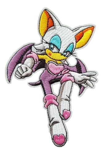Sonics Rouge The Bat Character 4.5 Inches Tall Embroidered Patch