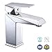 Aquaterior Modern Bathroom Single Handle Sink Faucet Mixer One Hole Lavatory Vanity Chrome(CUPC NSF CEC)