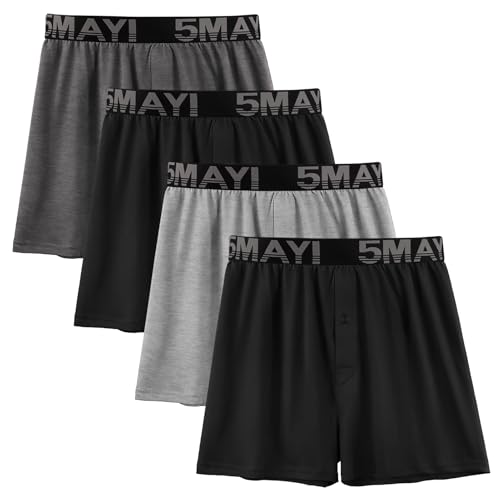 5Mayi Mens Boxers for Men Cotton Men's Underwear Boxer Shorts for Men Pack
