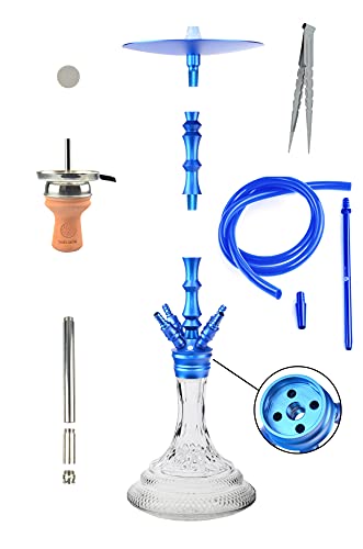 Mata Leon Shisha, Aluminium, Blau, 70cm