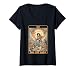 Womens The Cat Lady Tarot Card Women Pet Kitten Lover Cat Mom Mama V-Neck T-Shirt