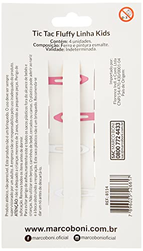 Marco Boni Tic Tac Fluffy Com 4 Unidades Linha Kids 8114 Cores Sortidas