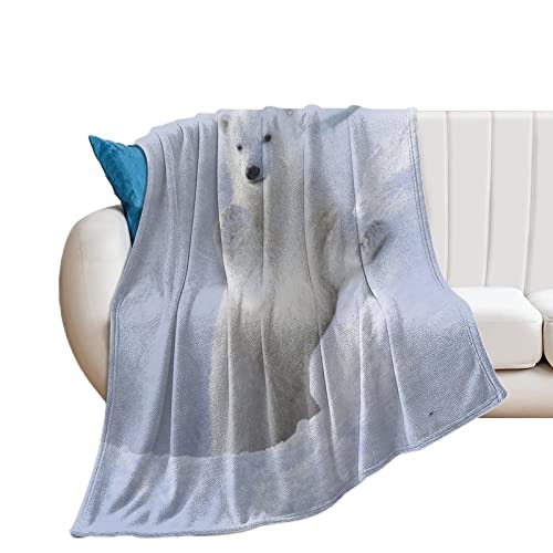 Couverture polaire ours polaire plaid lit chaud couverture hiver flanelle - 2