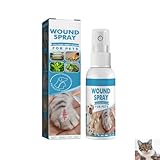Cuidado de Heridas y Piel para Perros y Gatos,Spray para Heridas para Mascotas,Cuidado de Heridas y Piel para Perros y Gatos,Spray de Limpieza para Mascotas de Cicatrizante