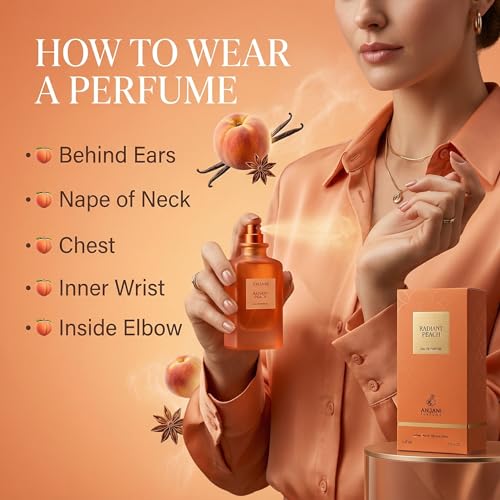 Image of Eau De Parfum For Men & Women 85ml |⁠ Radiant Peach Perfume - Inspired by T. Ford Bitter Peach | Long Lasting | Warm Spicy, Vanilla & Fruity | Premium Fragrance