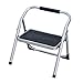 Produktbild Duwee Klappbarer Tritthocker Dauerhaft Sicherheit Praktisch Anti-Rutsch Füße faltbar Multifunktion Haus und im Freien Stuhlbelastbarkeit bis 150 kg (Schwarz Silber)