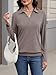 TICTICMISS Womens Polo Shirts Long Sleeve Banded Bottom Tops Business Casual Tops Collared V Neck Blouses
