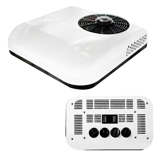 ANAAMAYL Aire acondicionado de 24 V para caravanas, autocaravanas, techo de CC, compresor de aire acondicionado móvil para furgonetas, todoterrenos, camiones, coches