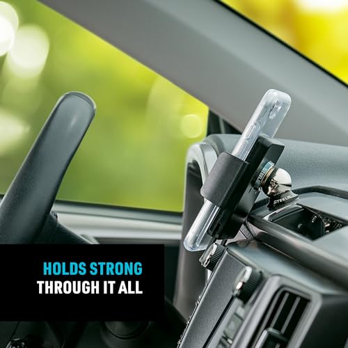 Image of Nite Ize Steelie Squeeze Dash Kit - Magnetic Cell Phone Holder for Car Dashboard - Adjustable Phone Holder for Cars - Compatible with Apple MagSafe iPhones & Accessories