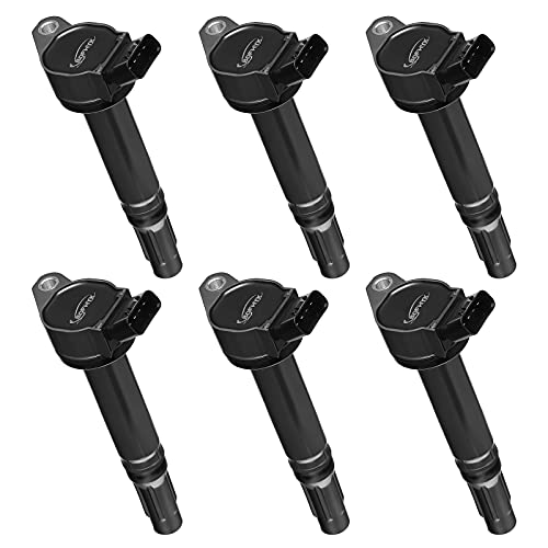 Image of BDFHYK Ignition Coil UF487 Compatible with Lexus ES350 2007-2015 Lexus IS250 IS350 Lexus RX350 Toyota Avalon Camry Toyota RAV4 Sienna Toyota Coil Pack Coil for Lexus Lotus Evora 3.5L Set of 6