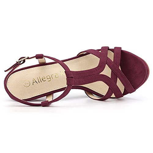 Allegra K Sandale à Talons Plateforme Confortable Contre Douleur
