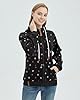 Newbestyle Women’s Hoodies Zip Up Long Sleeve Regular Fit Floral Hooded Sweatshirt Casual Coat Black 3XL #1