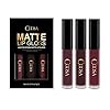 COOSA 3PCS of 3 Colors Madly MATTE Lipstick Non-stick Cup Waterproof Lipgloss-Set A