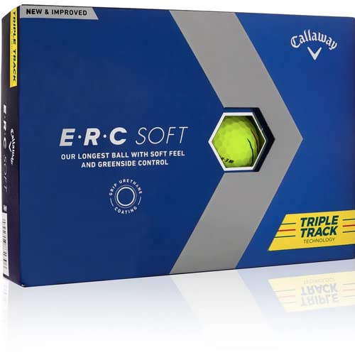 Callaway Golf 2023 ERC Soft Yellow Triple Track Monogram Golf Balls