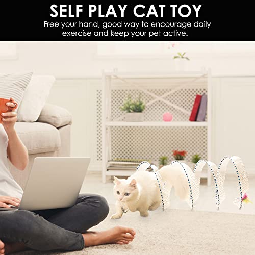 Avydiif 001 Spiral Cat Tunnel Toy For Indoor Cats, Upgrade Self Play Cat Tunnel Large Collapsible Cat Hunting Spiral Tunnel Toy With Interactive Feather Mouse Toys thumb #1
