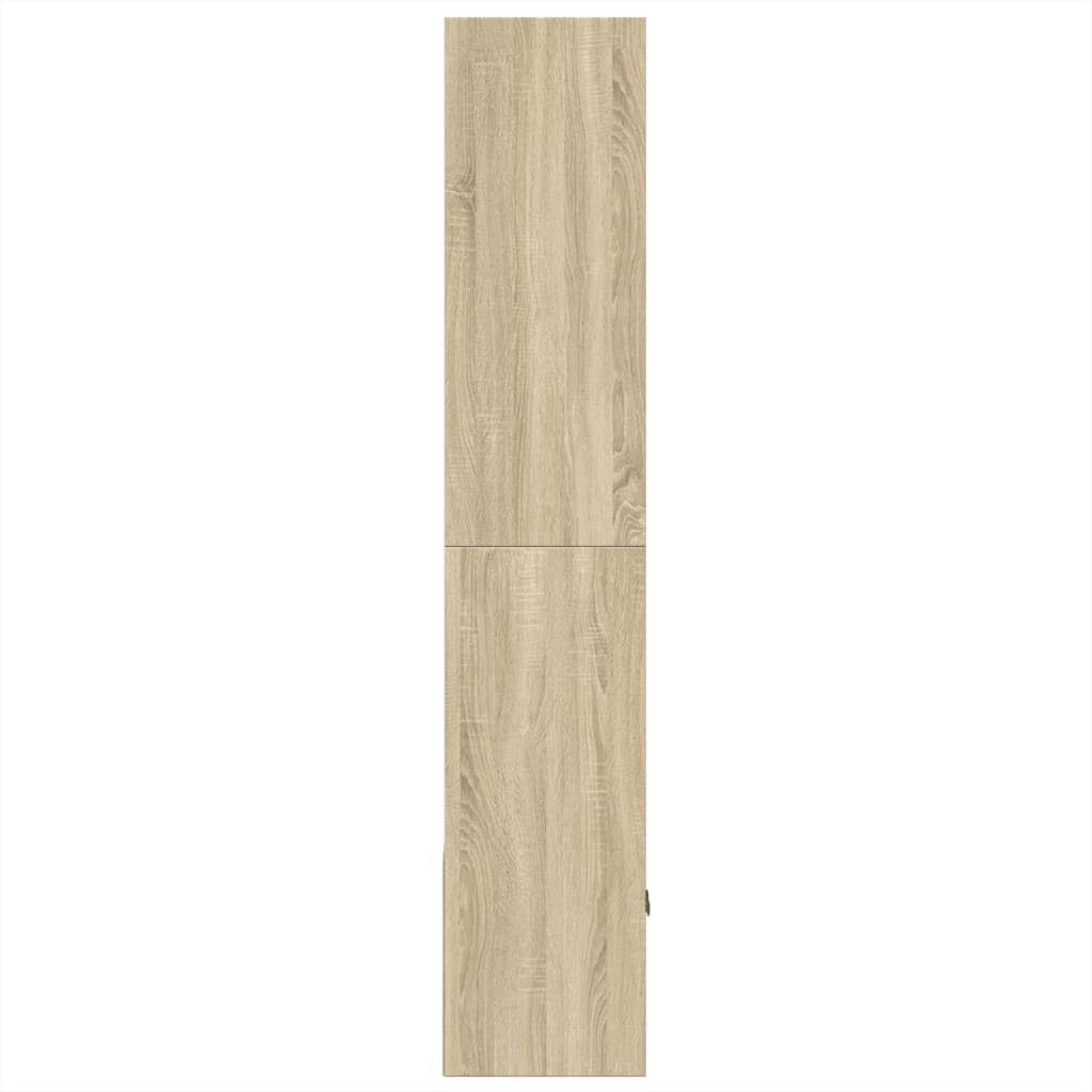 Libreria in legno di rovere Sonoma, 70 x 36 x 189 cm, armadietto alto stretto con più scomparti, scaffale stabile per soggiorno, ufficio, camera da letto, come divisorio