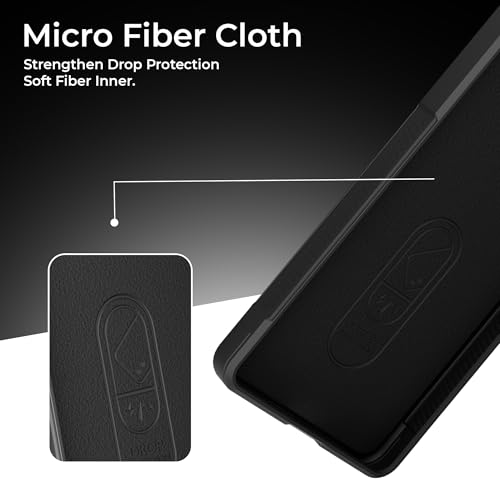 Image of A rtistque Back Cover Case for Mi Redmi 12 4G / Poco M6 Pro 5G | with Inner Fabric | Stylish AirBag Case | Liquid Stripe Silicone | Camera Protection | Anti Slip Grip | Redmi 12 4G Back Cover - Black