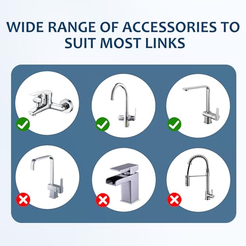 Wasserhahn Verlängerung 360° Multifunktional Wasserhahnverlängerung(20cm) Küche Wasserhahnverlängerung Verlängerung Wasserhahn Wasserhahnverlängerungen für Küche Bad und Wc