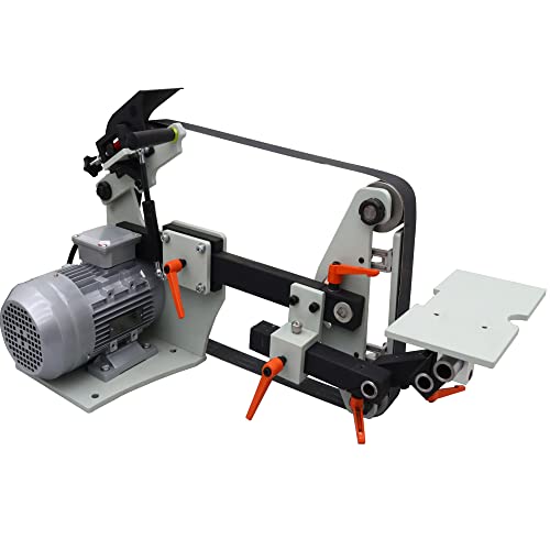 HQHAOTWU Belt Sander Knife Grinder Variable Speed Multi-Function Belt Sander with Wheel and Flat Platen Tool Rest for Knife Making 72