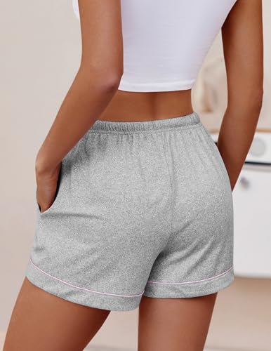 Ekouaer Womens Pajama Shorts Casual Summer Sleep Shorts Cute Printed Lounge Pj Bottoms with Drawstring & Pockets2
