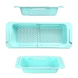 Funcional y multiusos: Se puede usar en un lavabo o encima de él o solo en una encimera o mesa. Adecuado para escurrir el agua de la pasta o de los platos y como recipiente para lavar las verduras, la fruta, etc. Fáciles de limpiar, también se pueden meter en el lavavajillas.