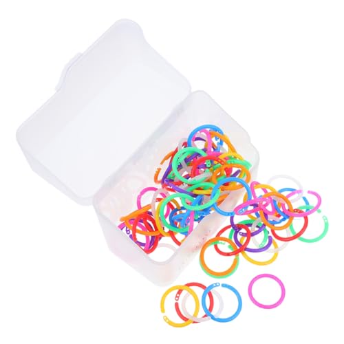 OSOLADY 80個 リング 用 紙 ブック バインダー リング ファイル バインダー プラスチック ルーズリーフ ノートブック バインディン