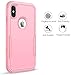 BENTOBEN for iPhone X Case, iPhone Xs Case, 3 in 1 Heavy Duty Rugged Hybrid Hard PC Soft TPU Bumper Shockproof Non-Slip Protective Cases Cover for iPhone X (2017) / iPhone Xs (2018) 5.8 inch, Pink