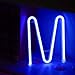 Light Up Letters for Wall Decor, Neon Letter Lights Alphabet Words Signs Xmas Lamp for Teen Girls Bedroom Decor -blue Letter M