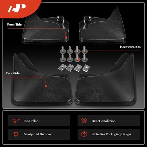A-Premium Mud Flaps Compatible with Hummer H3 2006 2007 2008 2009 2010 Sport Utility, No Drilling Required Mud Guards with Hardware Accessories, Set of 4 Front and Rear by A-Premium - Image 3